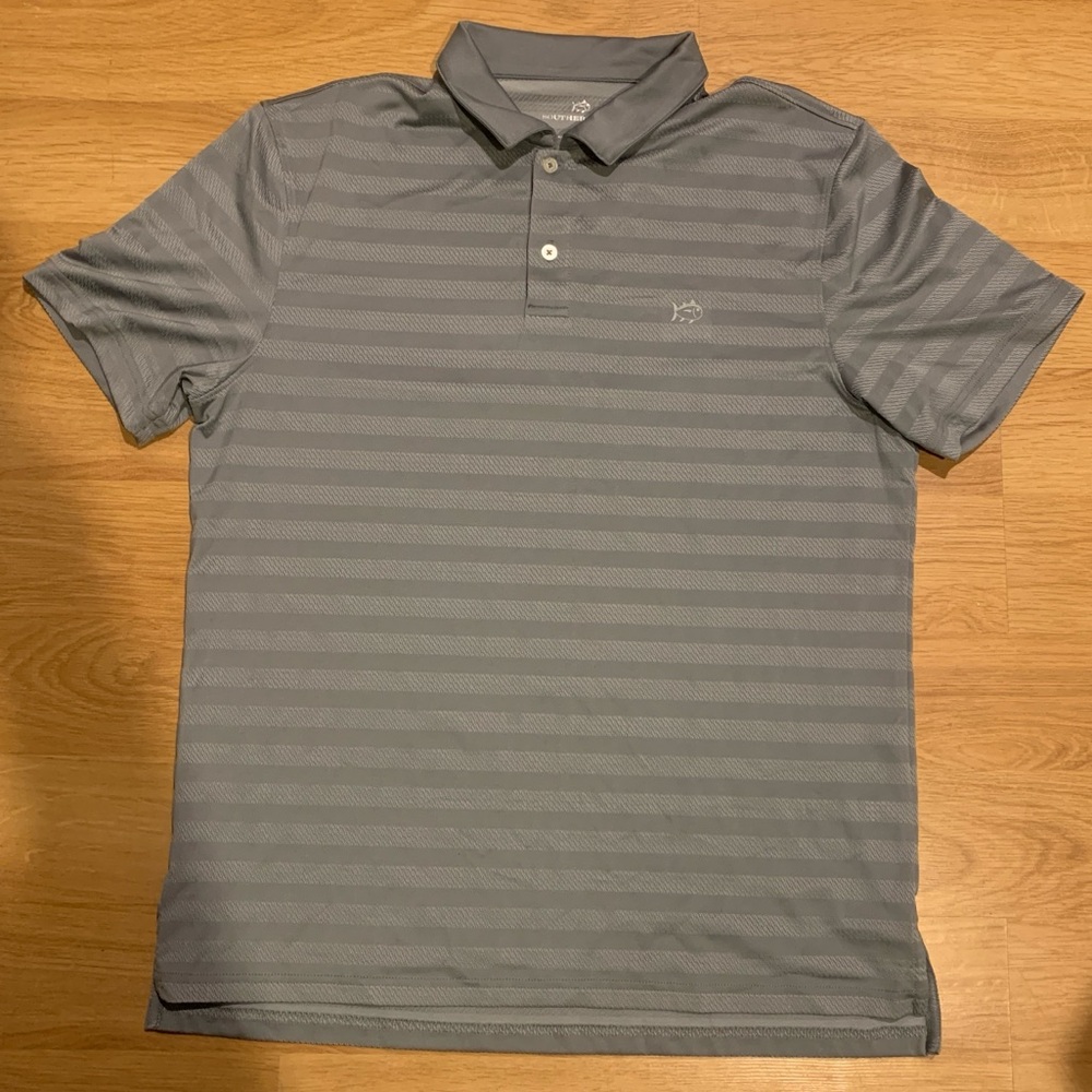 Southern Tide Men’s Gray Performance Medium Golf Polo